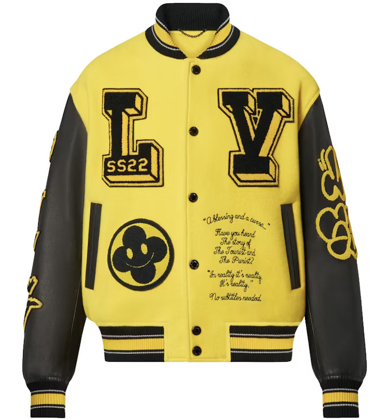 Louis Vuitton Yellow Black Panther Varsity Jacket